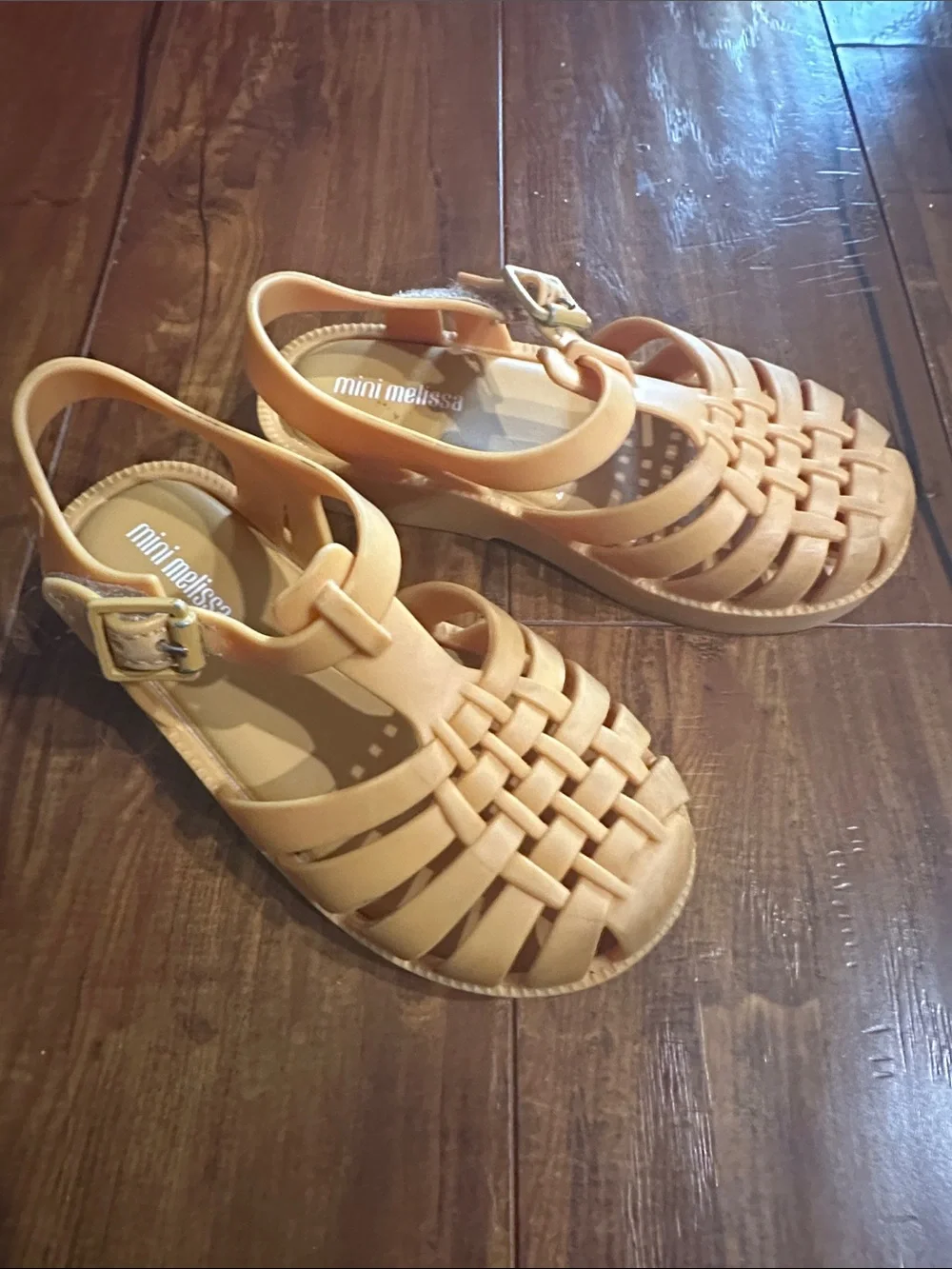 Mini Melissa Possession jelly sandals US 9 Matte Caramel